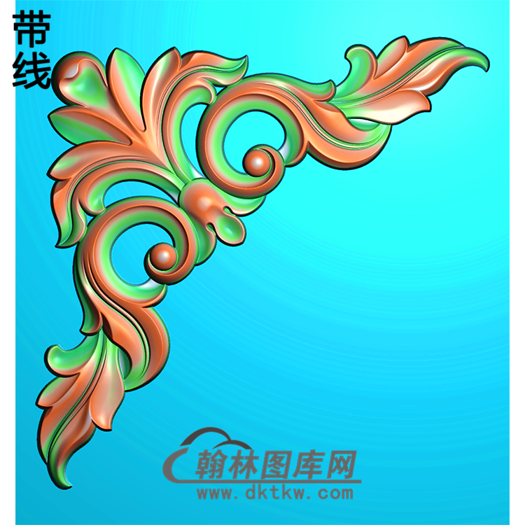 欧式洋花角花精雕图（YJH-057）展示