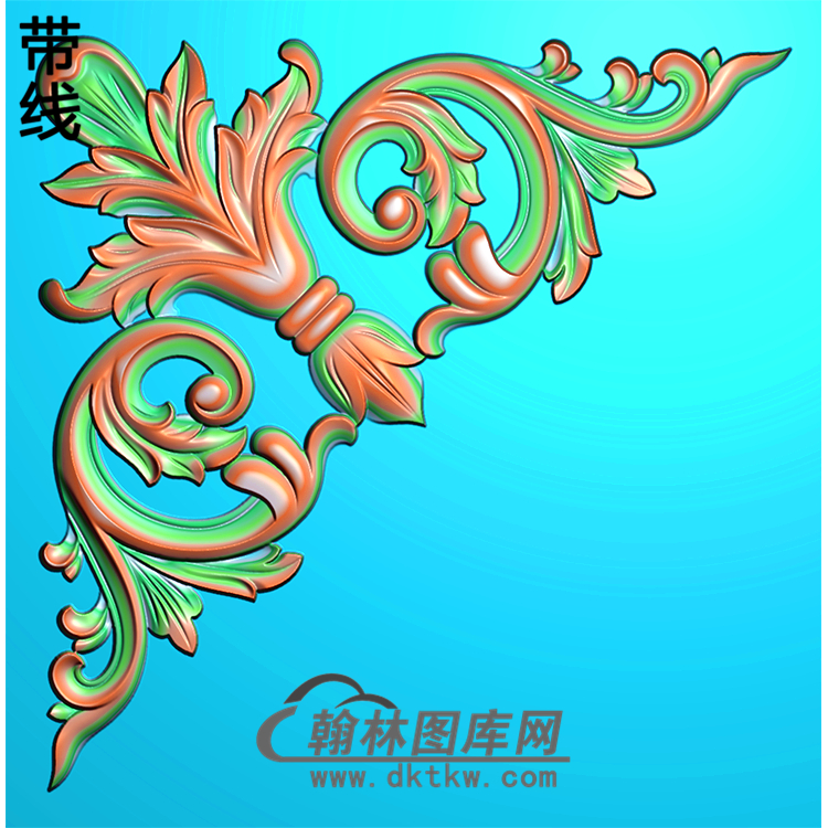 欧式洋花角花精雕图（YJH-058）展示