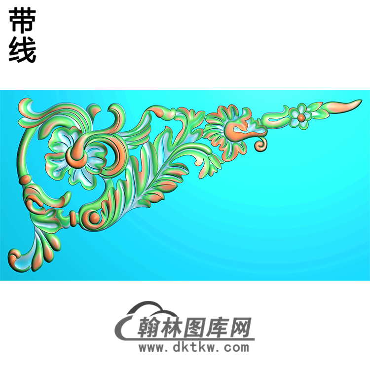 欧式洋花角花精雕图（YJH-071）展示