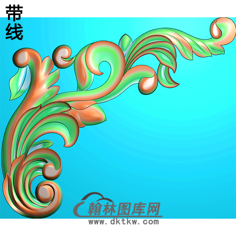 欧式洋花角花精雕图（YJH-073）展示