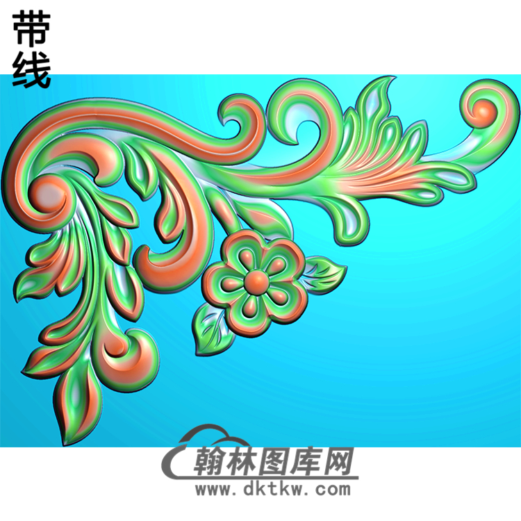 欧式洋花角花精雕图（YJH-085）展示
