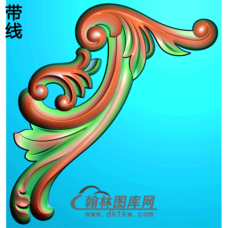 欧式洋花角花精雕图（YJH-089）展示