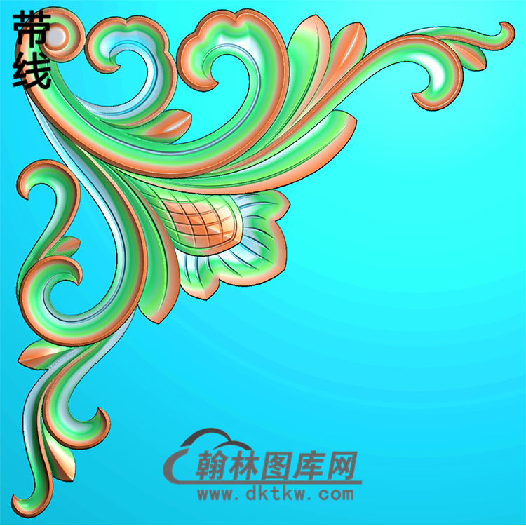 欧式洋花角花精雕图（YJH-091）展示