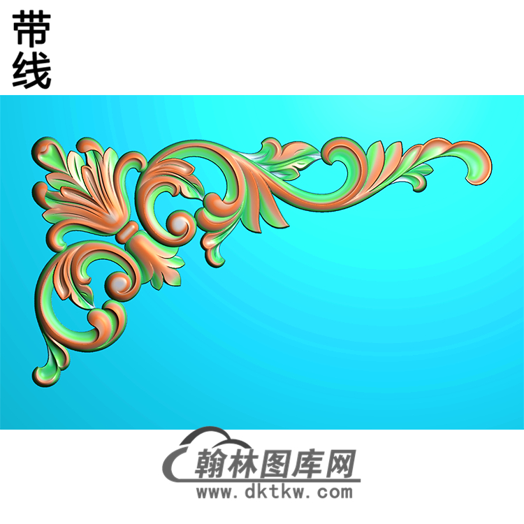 欧式洋花角花精雕图（YJH-096）展示
