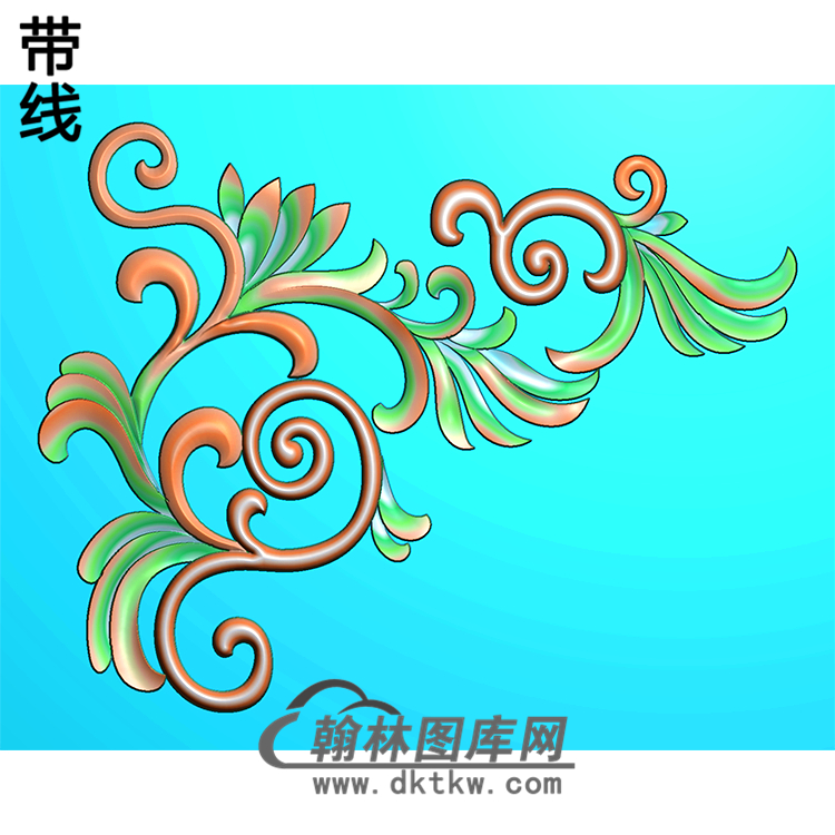 欧式洋花角花精雕图（YJH-098）展示