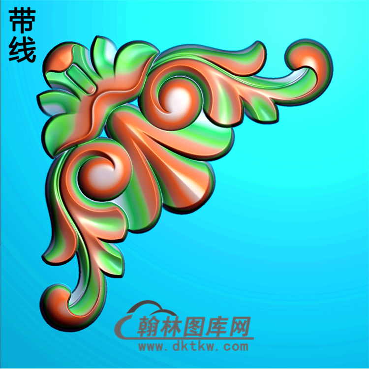欧式洋花角花精雕图（YJH-105）展示