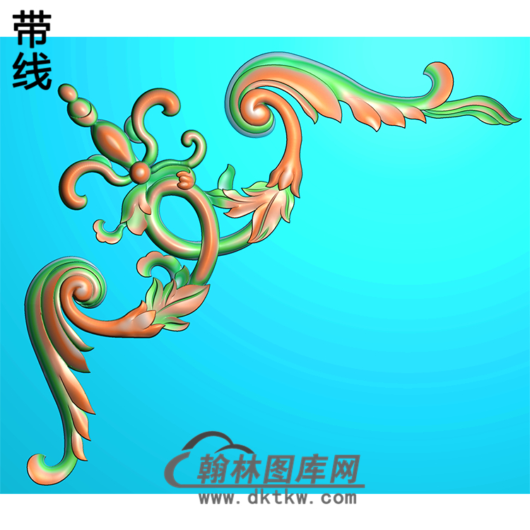 欧式洋花角花精雕图（YJH-112）展示