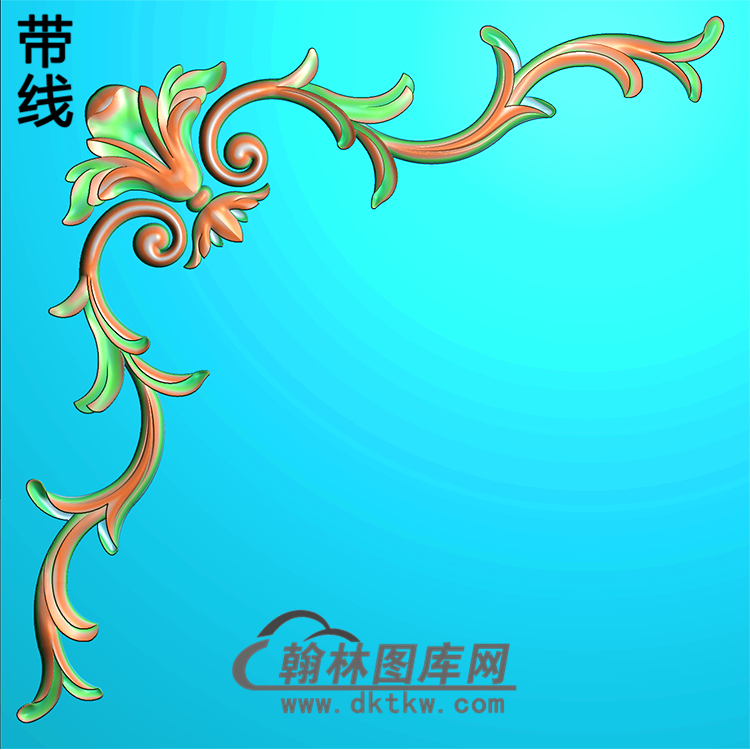 欧式洋花角花精雕图（YJH-120）展示