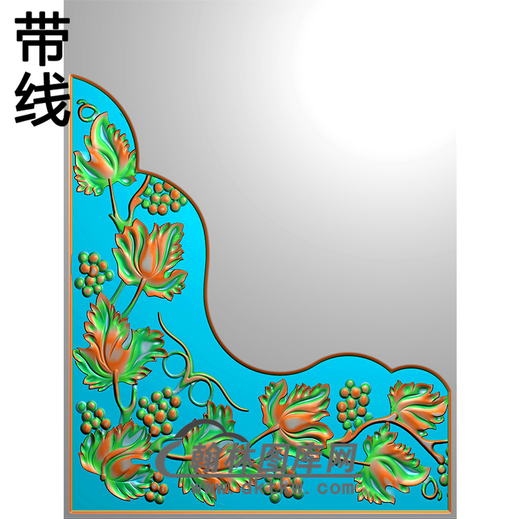欧式洋花角花精雕图（YJH-125）展示