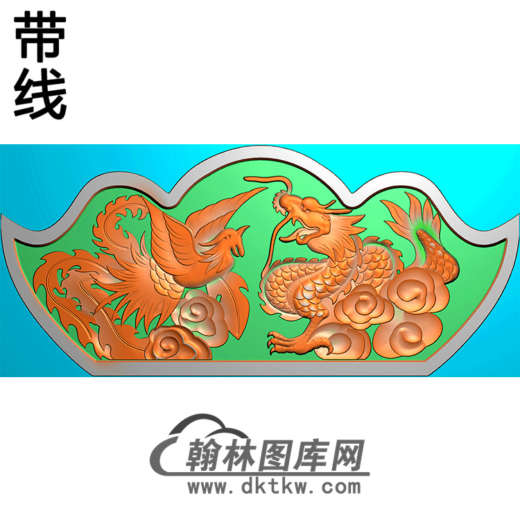 龙凤碑头精雕图（MBBT-0310）展示