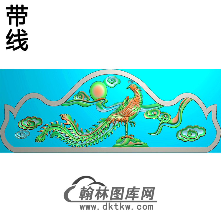 凤碑头精雕图（MBBT-0323）展示