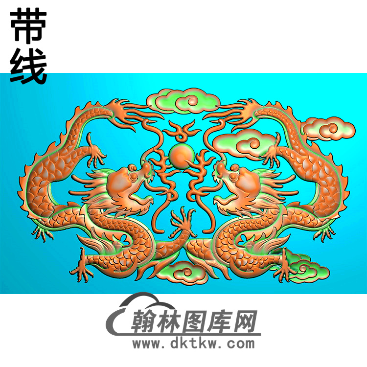 双龙碑头精雕图（MBBT-0333）展示