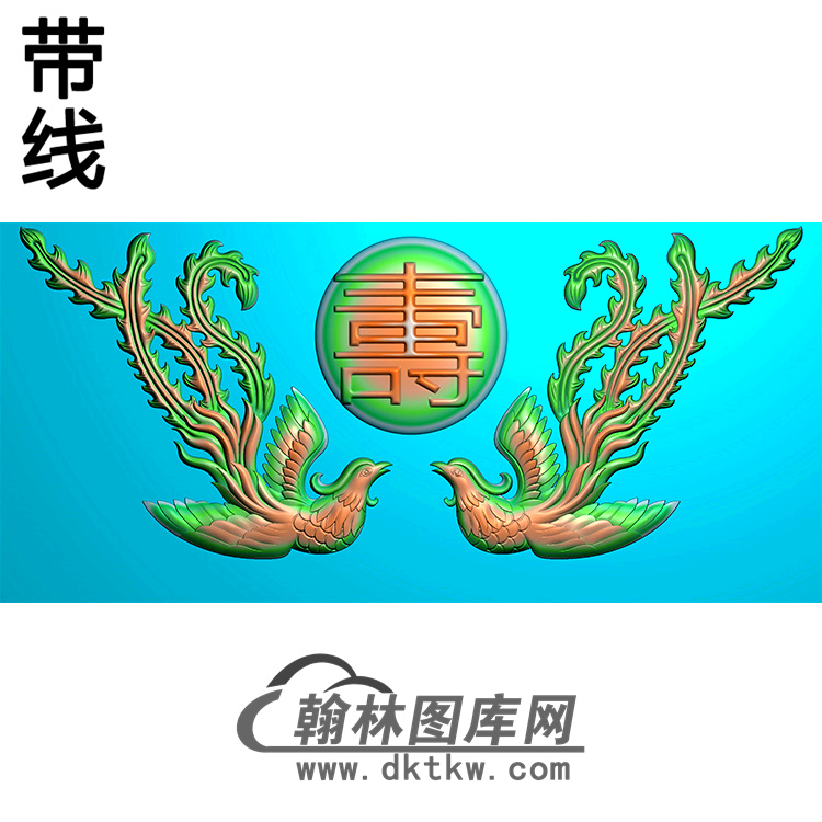 双凤碑头精雕图（MBBT-0351）展示