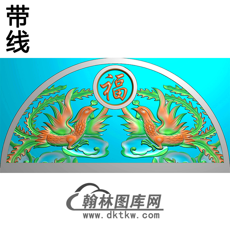 双凤碑头精雕图（MBBT-0355）展示