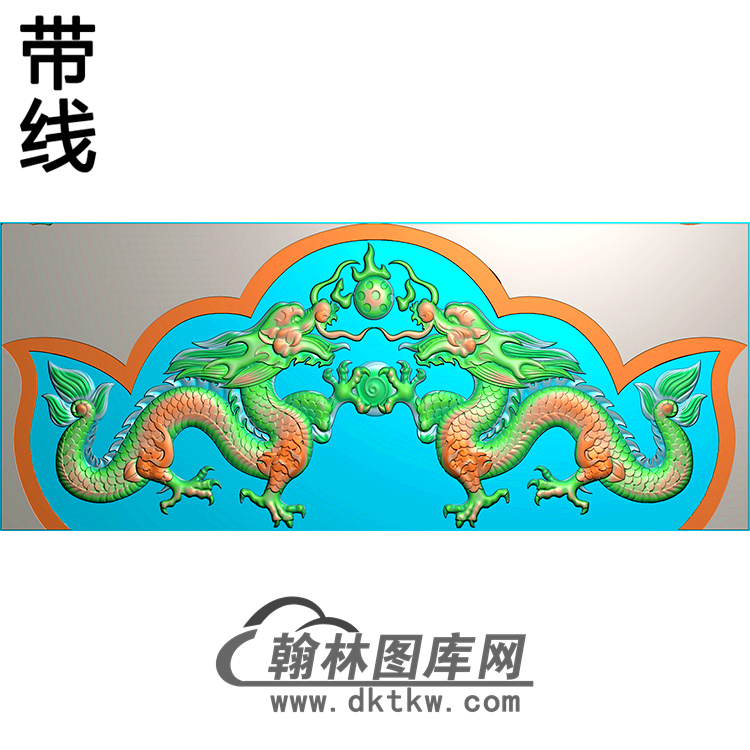 双龙碑头精雕图（MBBT-0368）展示