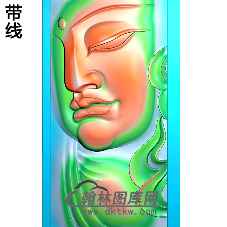 佛脸半身佛像精雕图（SFX-132)展示
