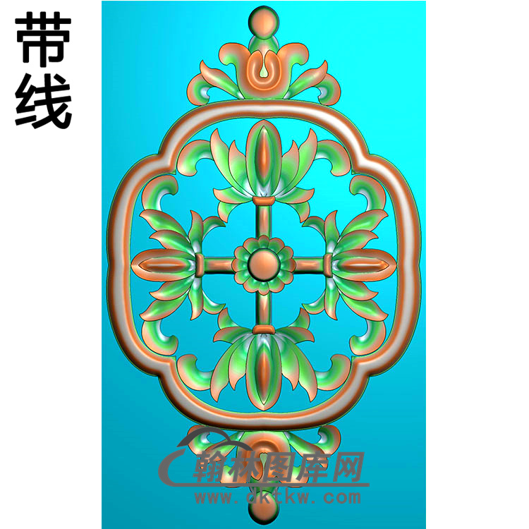 长方形洋花精雕图（CYH-087）展示