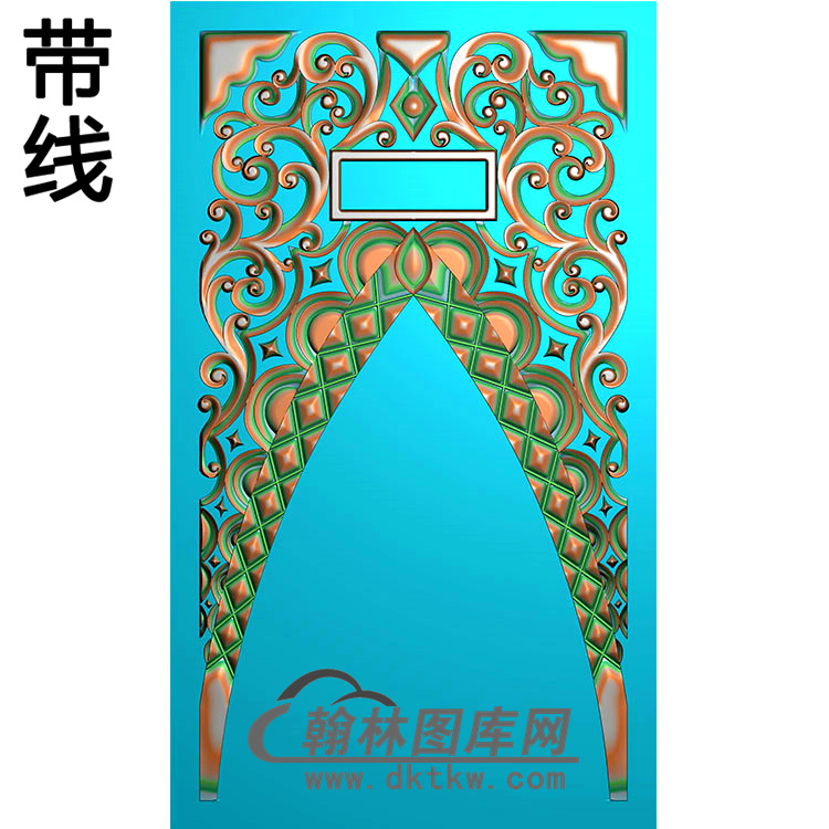 长方形洋花精雕图（CYH-090）展示