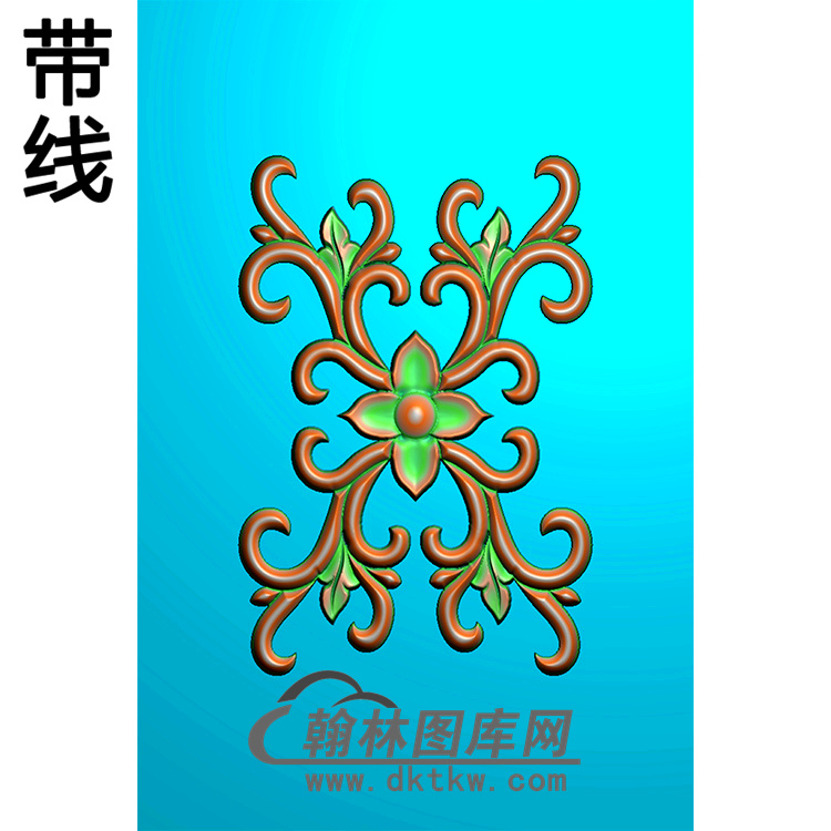 长方形洋花精雕图（CYH-100）展示