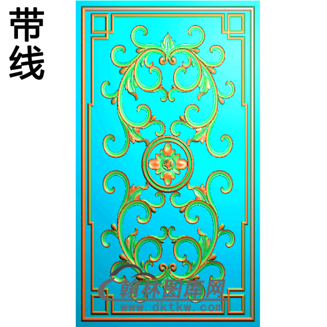 长方形洋花精雕图（CYH-127）展示