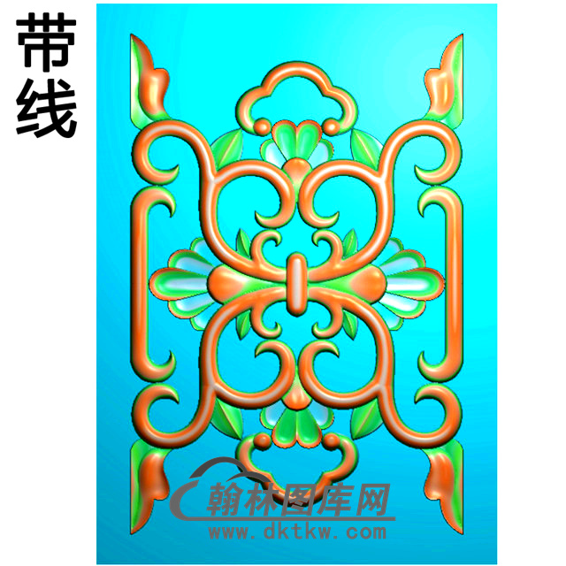 长方形洋花精雕图（CYH-131）展示