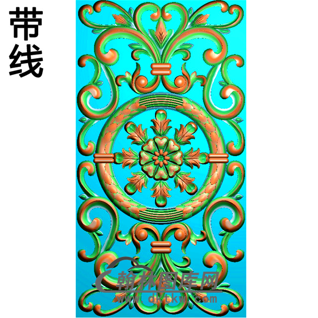 长方形洋花精雕图（CYH-144）展示