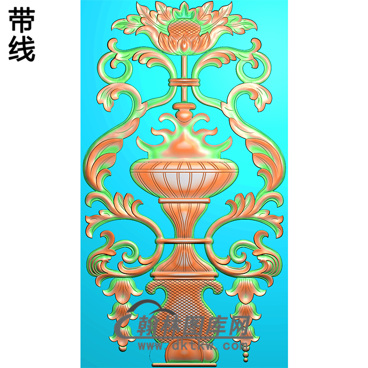 长方形洋花精雕图（CYH-153）展示