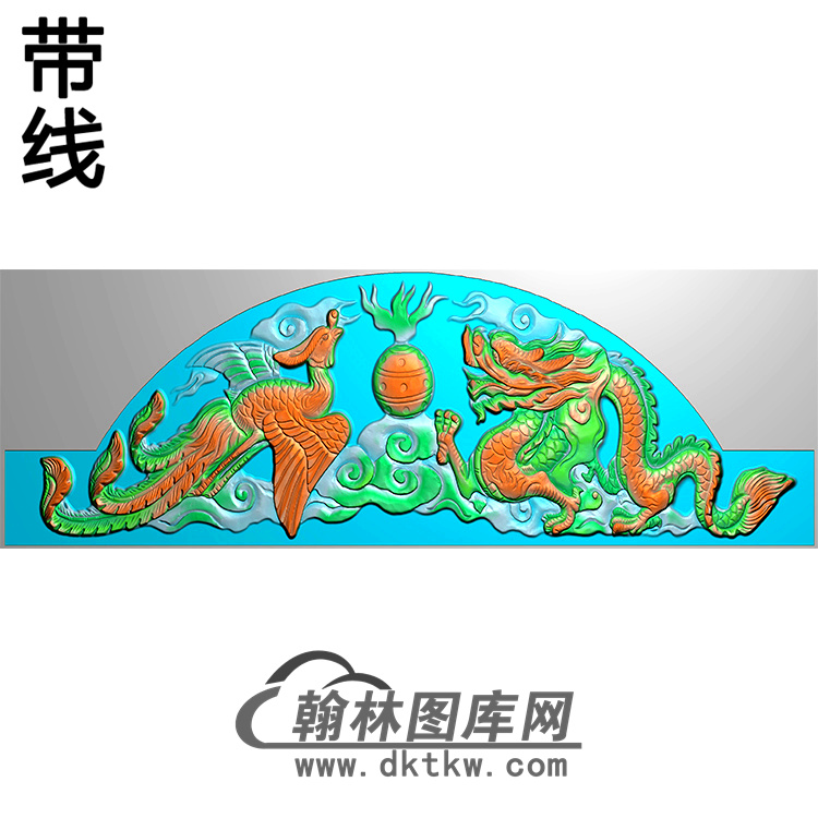 龙凤碑头精雕图（MBBT-0410）展示