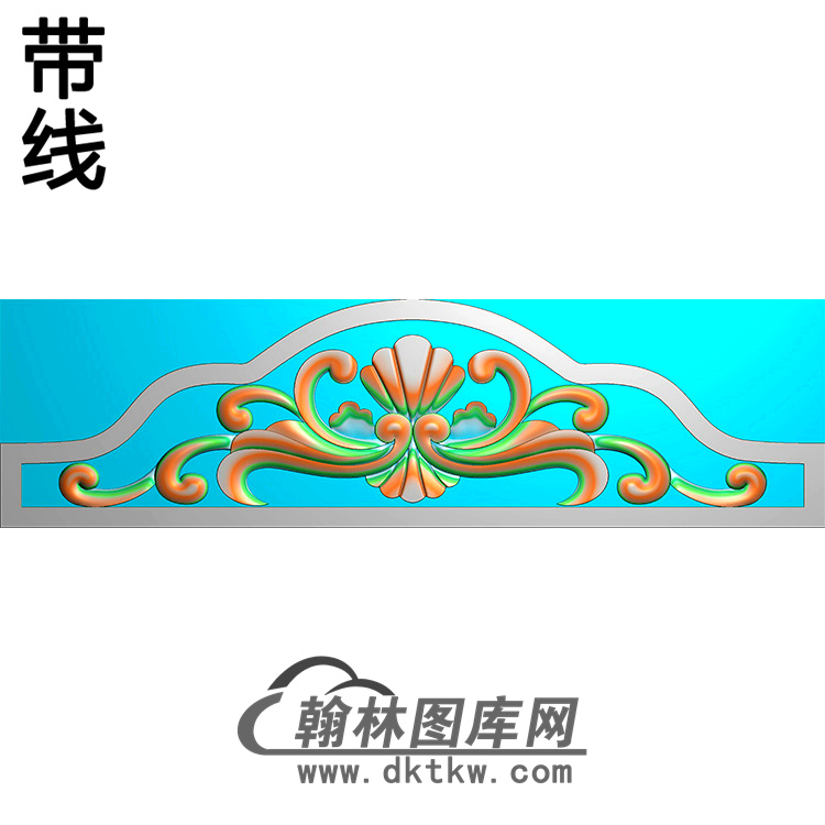 洋花碑头精雕图（MBBT-0436）展示