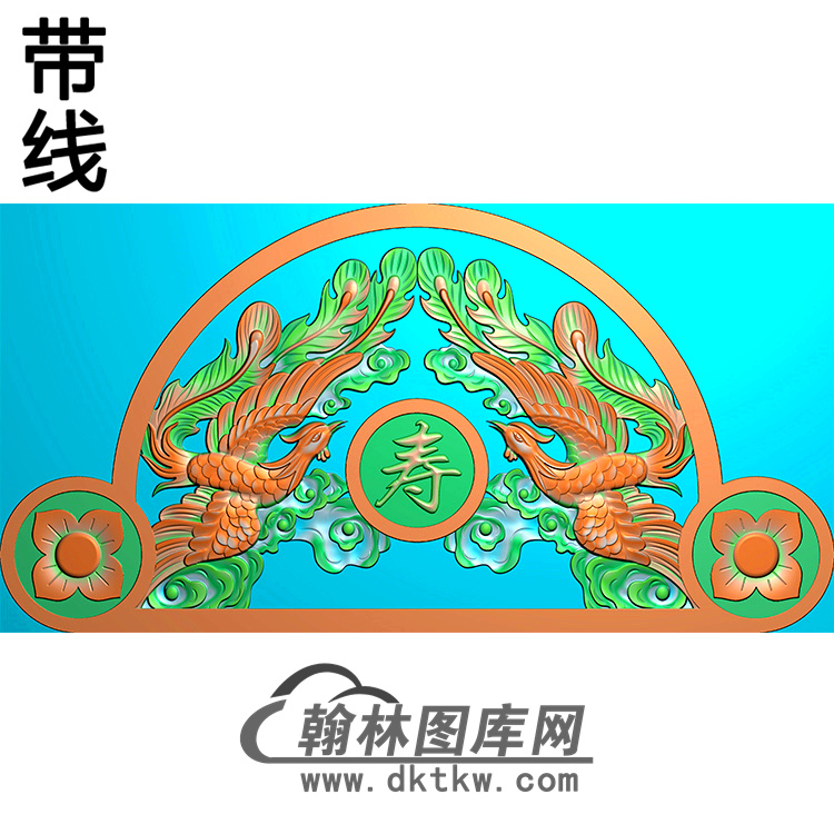 双凤碑头精雕图（MBBT-0443）展示