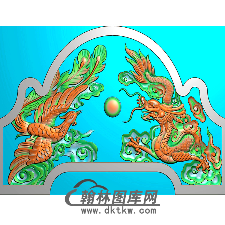 双凤碑头精雕图（MBBT-0458）展示