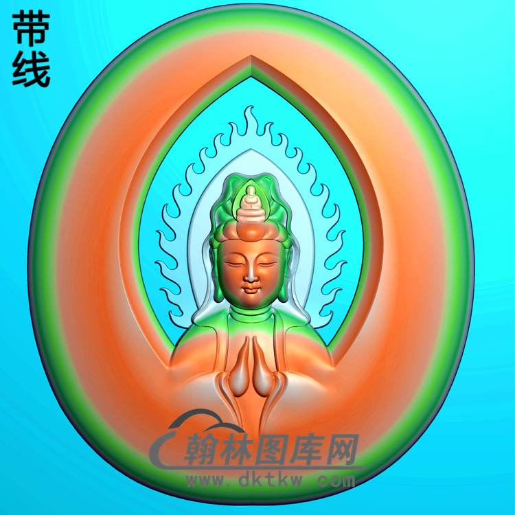火焰佛头半身佛像精雕图（SFX-157)展示