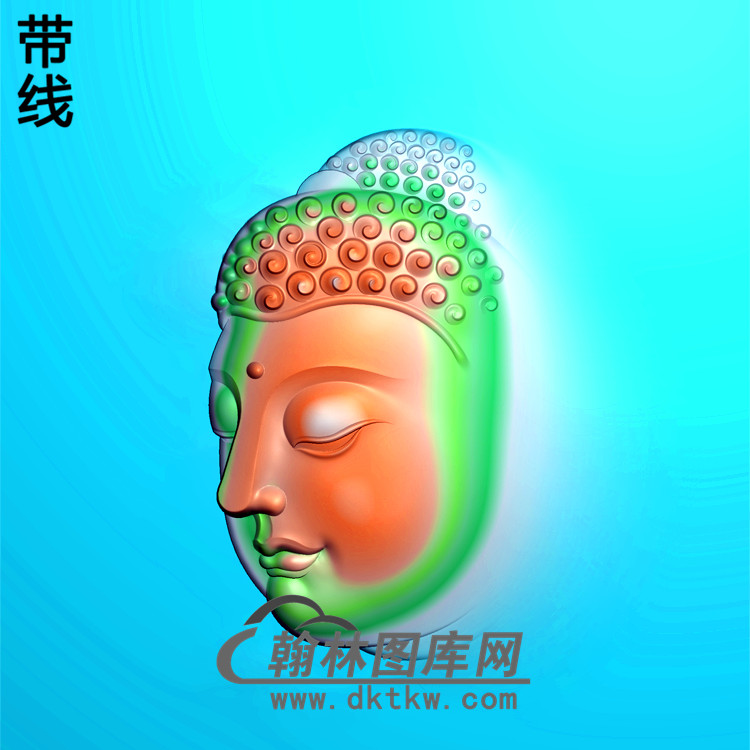 如来佛佛头半身佛像精雕图（SFX-170)展示