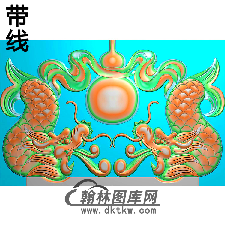 鳌鱼碑头精雕图（MBBT-0481）展示