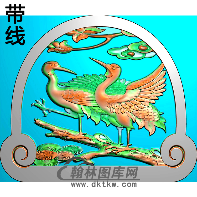 鹤碑头精雕图（MBBT-0489）展示