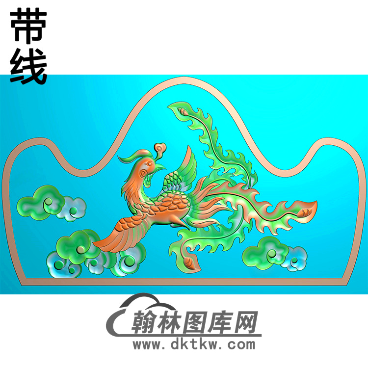 凤碑头精雕图（MBBT-0497）展示