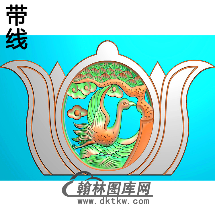 松鹤碑头精雕图（MBBT-0509）展示