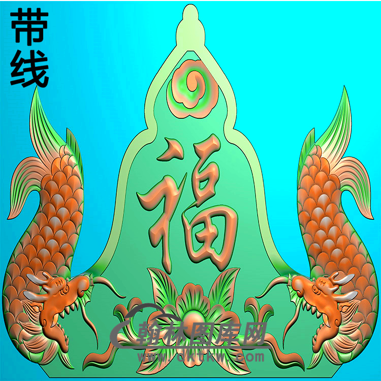 鳌鱼碑头精雕图（MBBT-0527）展示