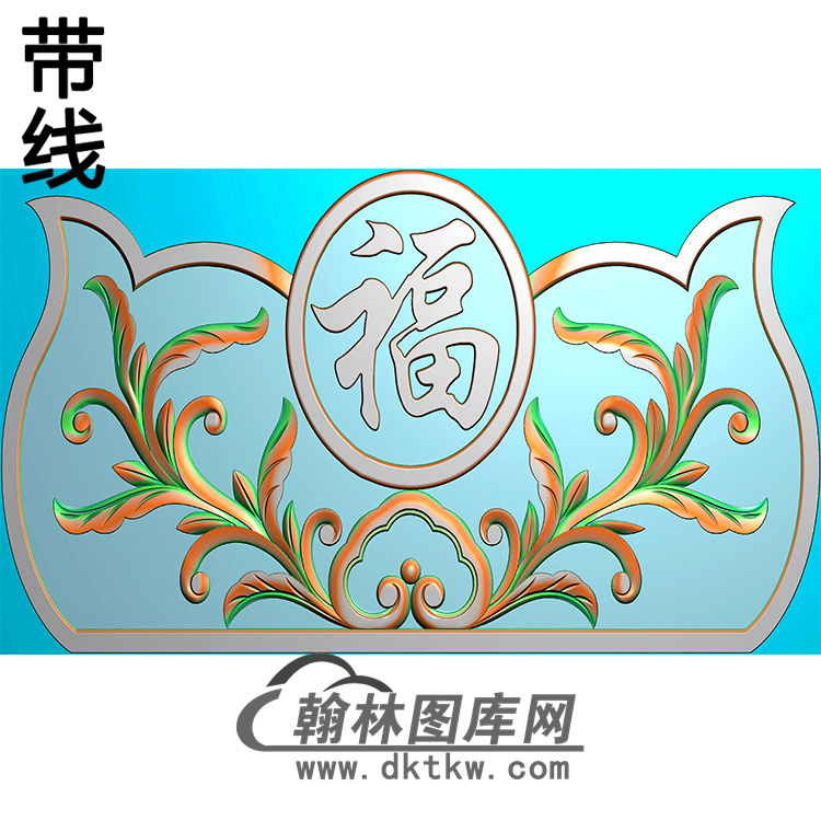 洋花碑头精雕图（MBBT-0537）展示