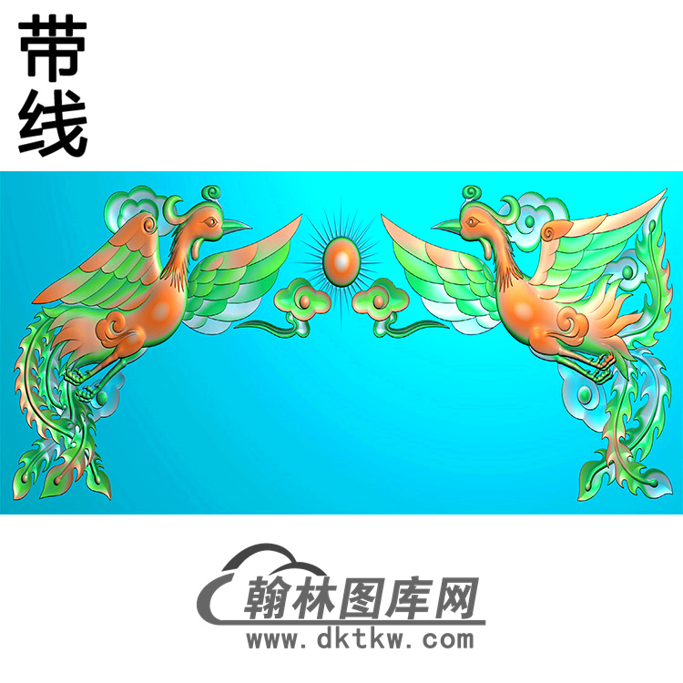 双凤碑头精雕图（MBBT-0546）展示