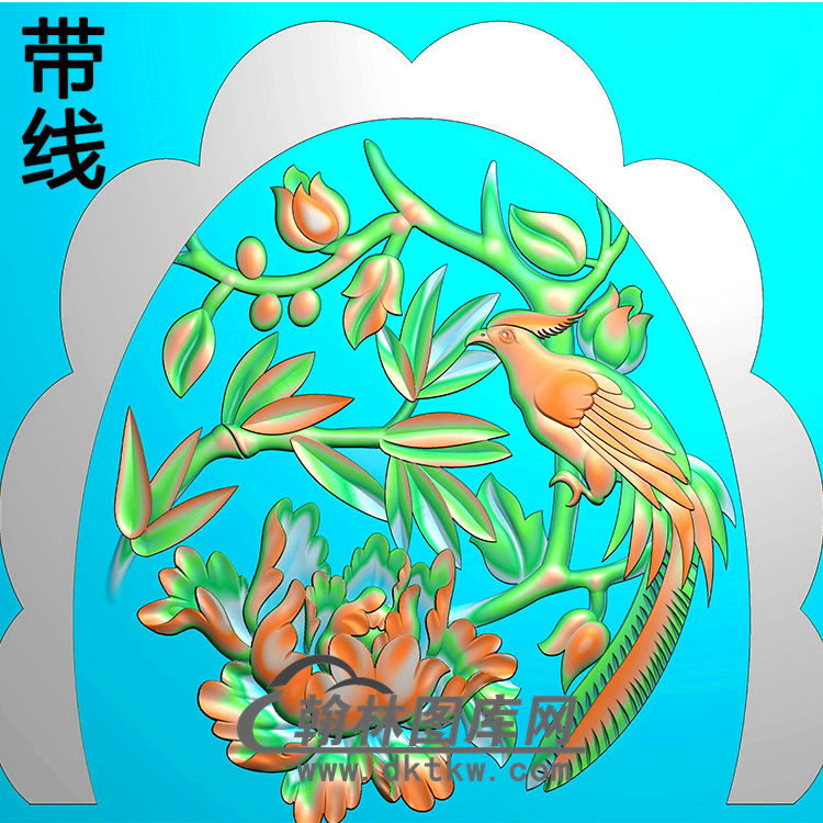 凤碑头精雕图（MBBT-0548）展示