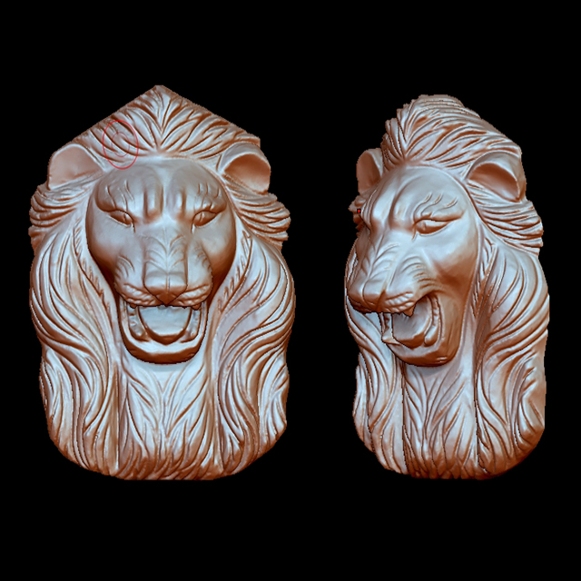 狮子头立体圆雕图(YSX-016)展示