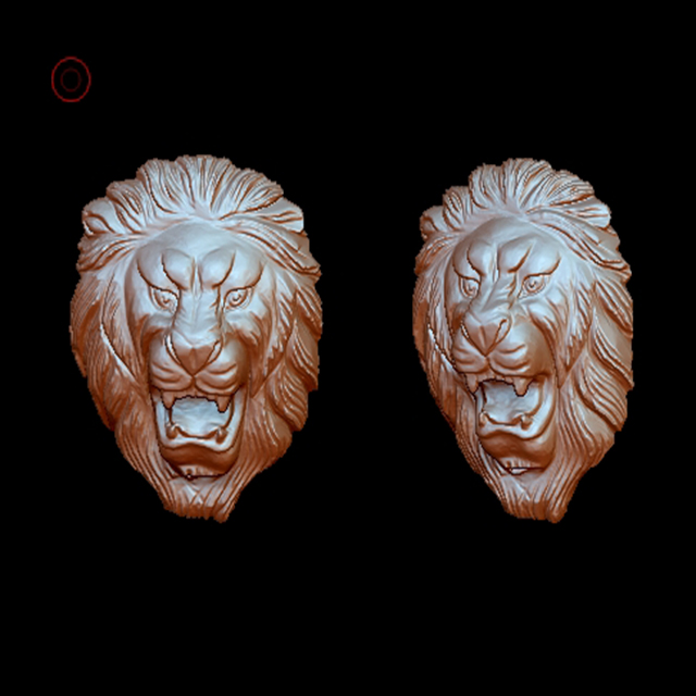 狮子头立体圆雕图(YSX-018)展示