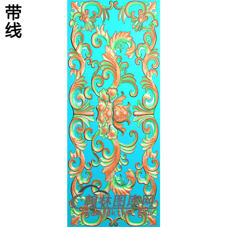欧式长方形洋花精雕图（CYH-166）展示