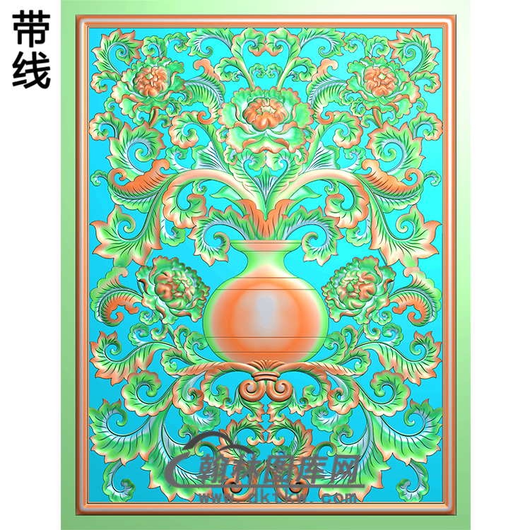 欧式长方形洋花精雕图（CYH-169）展示