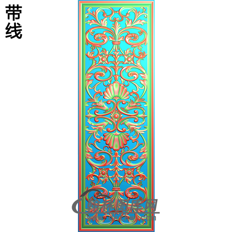 欧式长方形洋花精雕图（CYH-174）展示
