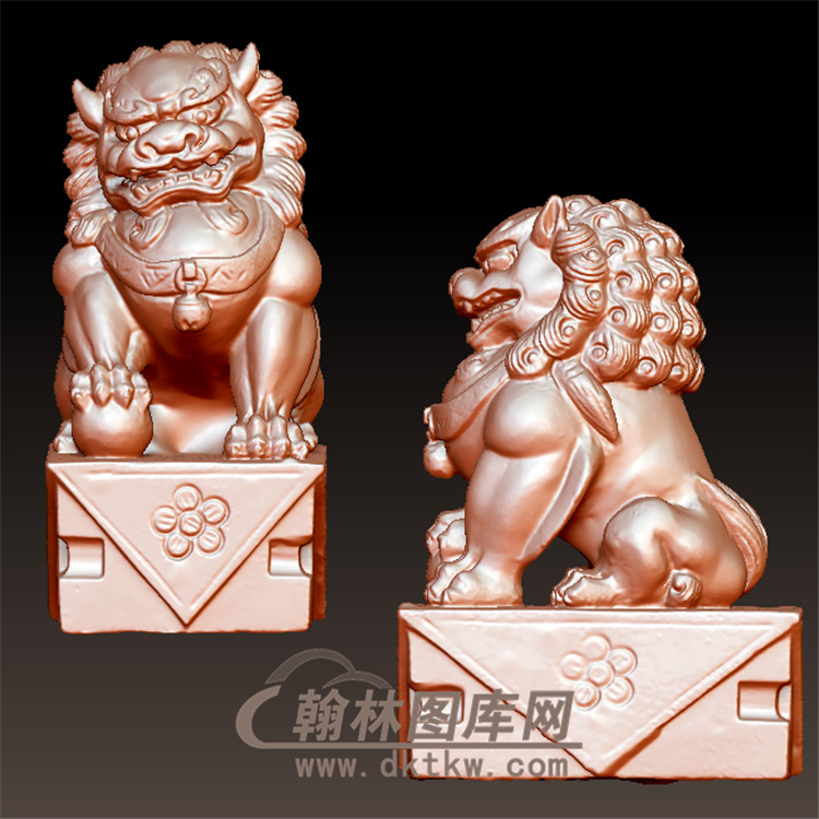 仿狮子右立体圆雕图(YSX-052)展示
