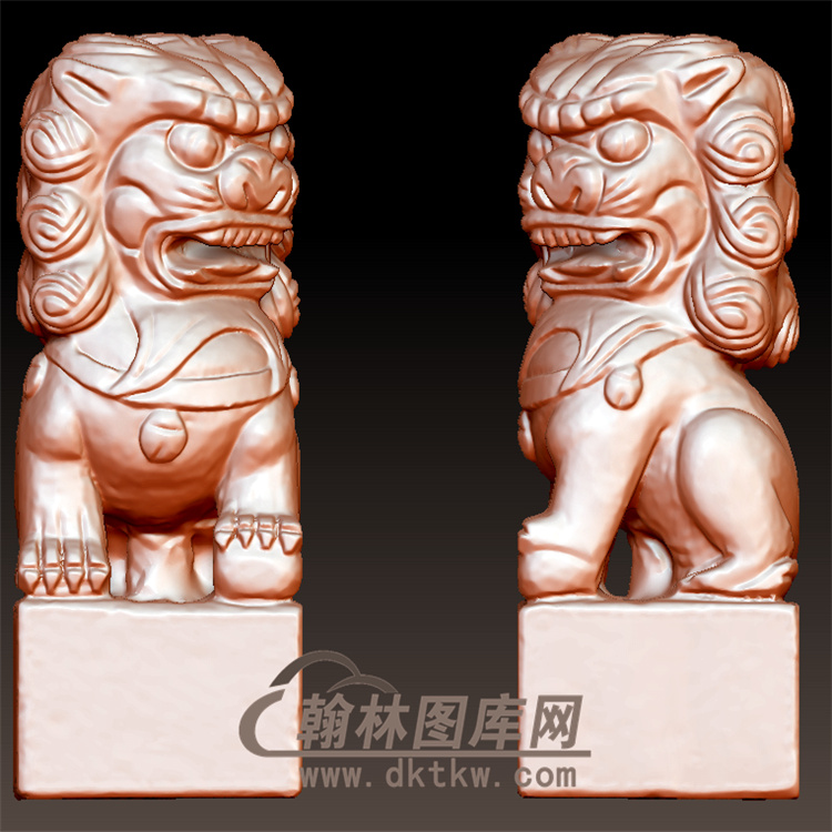 狮子立体圆雕图(YSX-076)展示