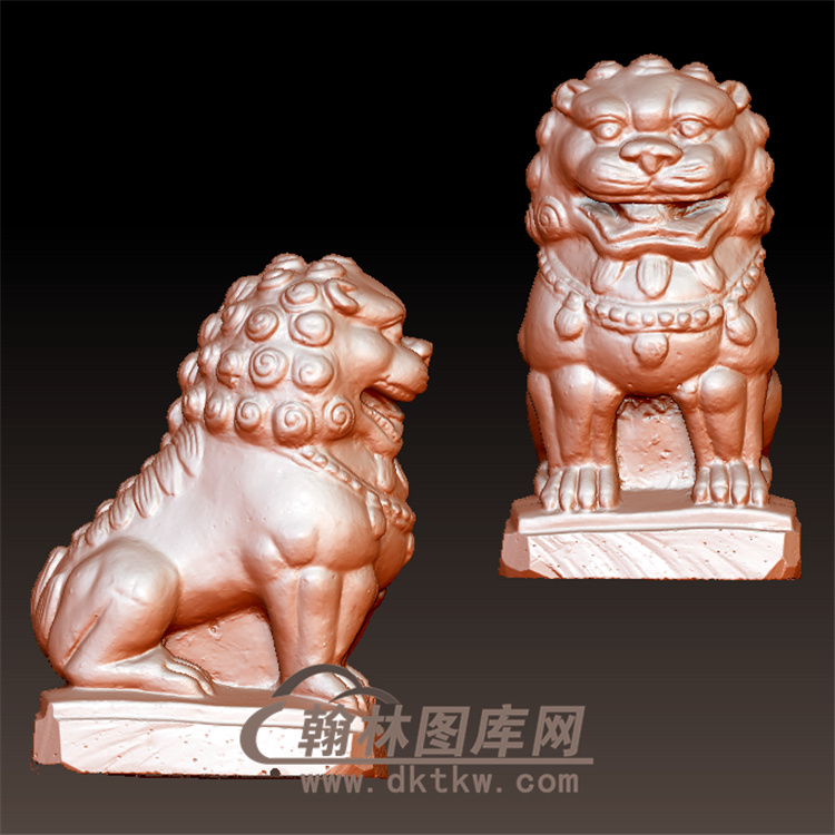 狮子立体圆雕图(YSX-097)展示