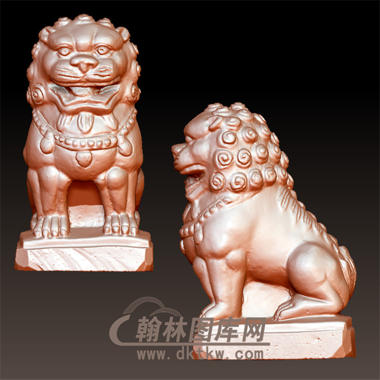 狮子立体圆雕图(YSX-101)展示